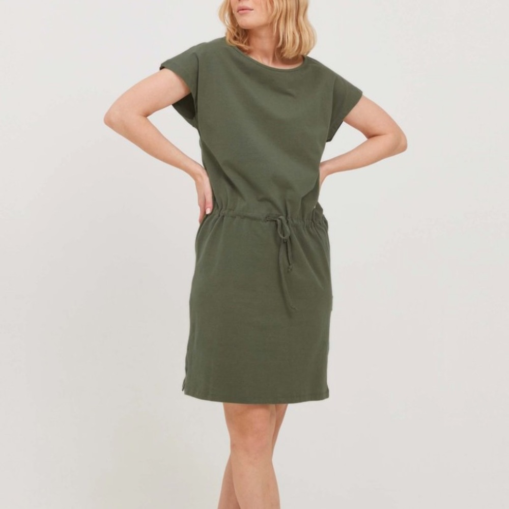 Filippa K Linen Olive Green Tee Shirt Dress